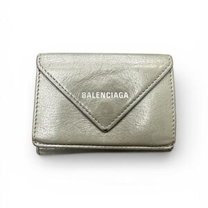Balenciaga Envelope Mini Wallet Gray Leather | Made in Italy | COA Included